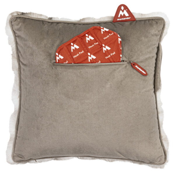 Montandor Wärmekissen mit Heat Pad, pelzig, grau