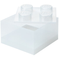 LEGO Aufbewahrungsstein STORAGE BRICK 4 GLITTER, transluzent