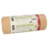 STARPAK Müllsäcke "Waste-to-Waste", 60 Liter, braun