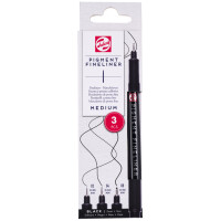 ROYAL TALENS Pigment Fineliner Medium, schwarz, 3er Set
