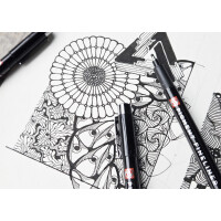 ROYAL TALENS Pigment Fineliner Medium, schwarz, 3er Set