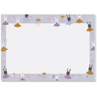 sigel Papier-Schreibunterlage "Bunny Ballerinas"