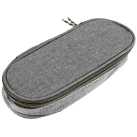 kangaro Schlamper-Etui, oval, aus Polyester, schwarz
