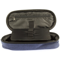 kangaro Schlamper-Etui, oval, aus Polyester, schwarz