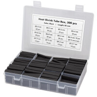LogiLink Schrumpfschlauch-Set, 300-teilig, schwarz