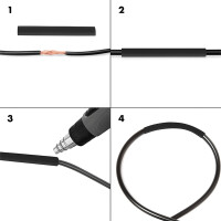 LogiLink Schrumpfschlauch-Set, 300-teilig, schwarz