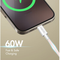 LogiLink USB 2.0 Kabel, USB-C - USB-C Stecker, 0,5 m, rosa