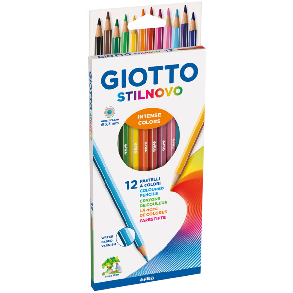 GIOTTO Buntstifte STILNOVO, sechseckig, 12er Kartonetui