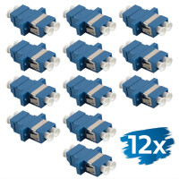 LogiLink LWL Kupplung-Set, 2x LC-Duplex, OS2, blau
