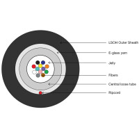 DIGITUS LWL Installationskabel A I-DQ (ZN)BH 12E9, 100 m