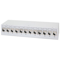 LogiLink Desktop Patch Panel Kat.6A, 8 Port, lichtgrau
