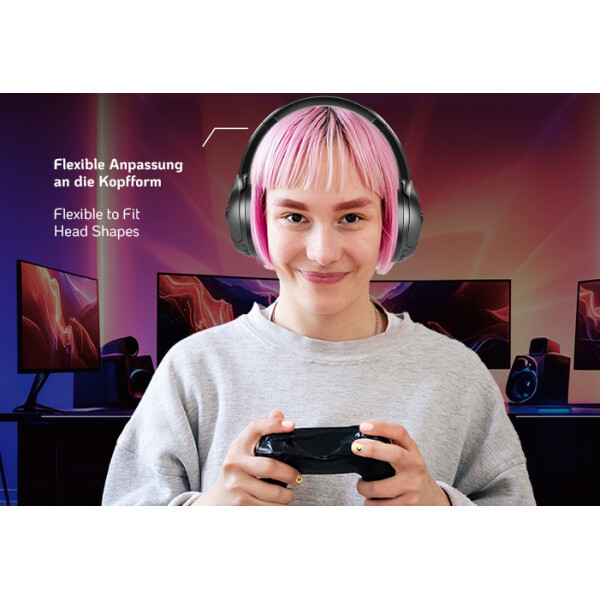LogiLink BT 6.0 Gaming-Headset THUNDER BLUE, bluetoothfähig