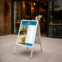 EUROPEL Kundenstopper ECONOMY OUTDOOR, DIN A1, silber