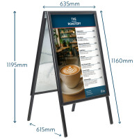 EUROPEL Kundenstopper ECONOMY OUTDOOR, DIN A1, silber