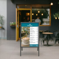 EUROPEL Kundenstopper ECONOMY OUTDOOR, DIN A1, silber