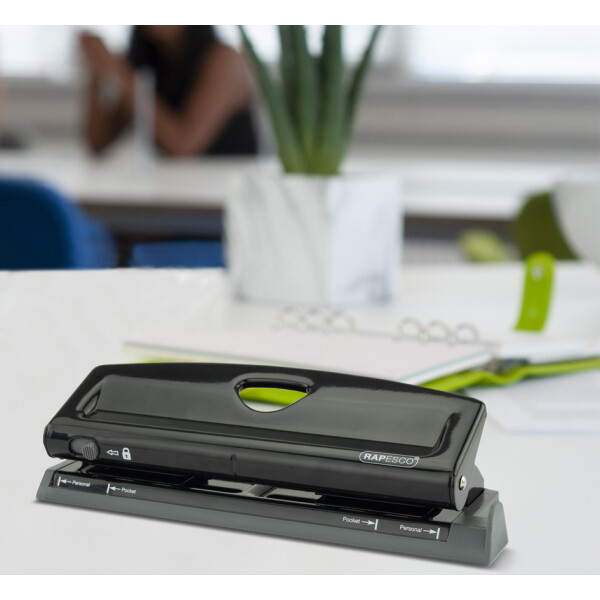 RAPESCO Mehrfachlocher für Terminplaner, schwarz