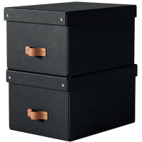 LEITZ Aufbewahrungsbox-Set Puro, Karton, 17 Liter, schwarz