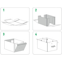 LEITZ Aufbewahrungsbox-Set Puro, Karton, 7 Liter, schwarz