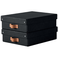 LEITZ Aufbewahrungsbox-Set Puro, Karton, 8 Liter, schwarz