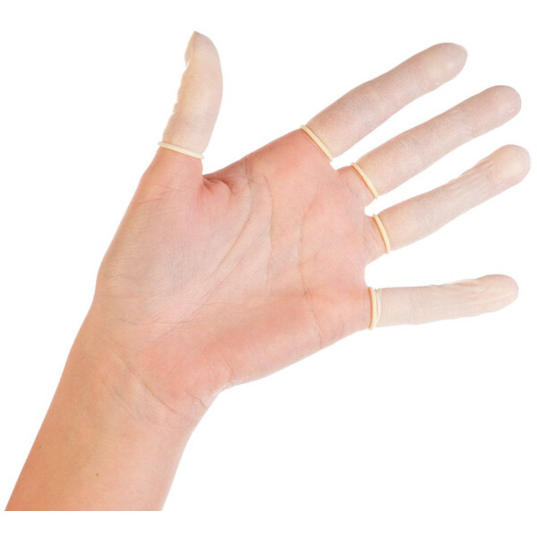 HYGOSTAR Latex-Fingerlinge, puderfrei, weiß, M