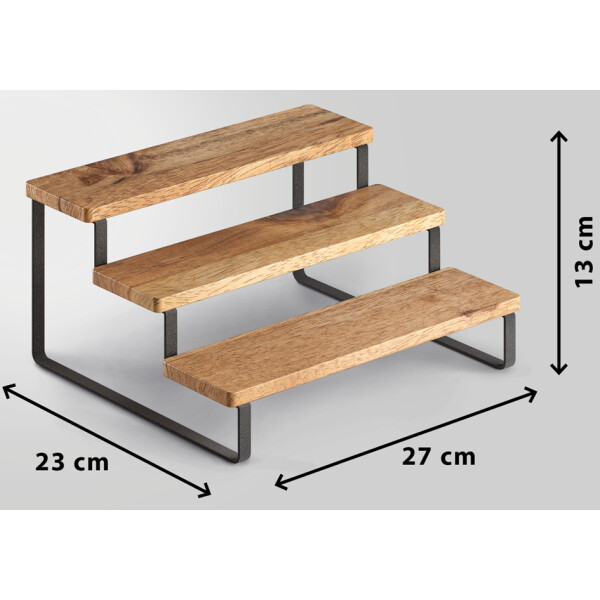 metaltex Mehrzweckregal Gew&uuml;rztreppe York LAVA, 3 Stufen