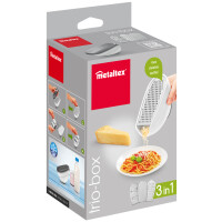 metaltex Universalreibe Trio-Box, 3 Einsätze, grau...