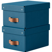 LEITZ Aufbewahrungsbox-Set Puro, Karton, 7 Liter, nachtblau