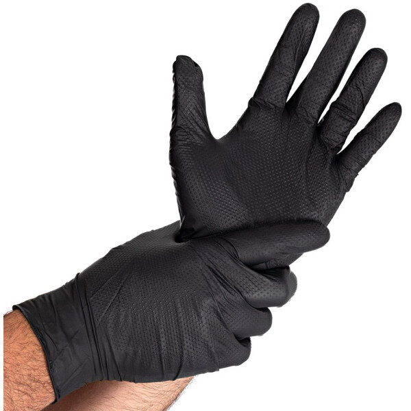 HYGOSTAR Nitril-Handschuh DIAMOND GRIP, XL, orange