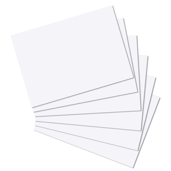 herlitz Karteikarten, DIN A4, liniert, wei&szlig;