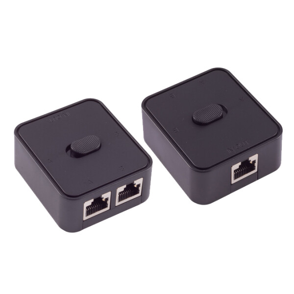 shiverpeaks Manueller Netzwerk-Switch, 3-fach, schwarz