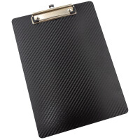 WEDO Klemmbrett in Carbonoptik, DIN A4, aus PP, schwarz