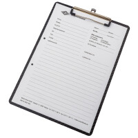 WEDO Klemmbrett in Carbonoptik, DIN A4, aus PP, schwarz