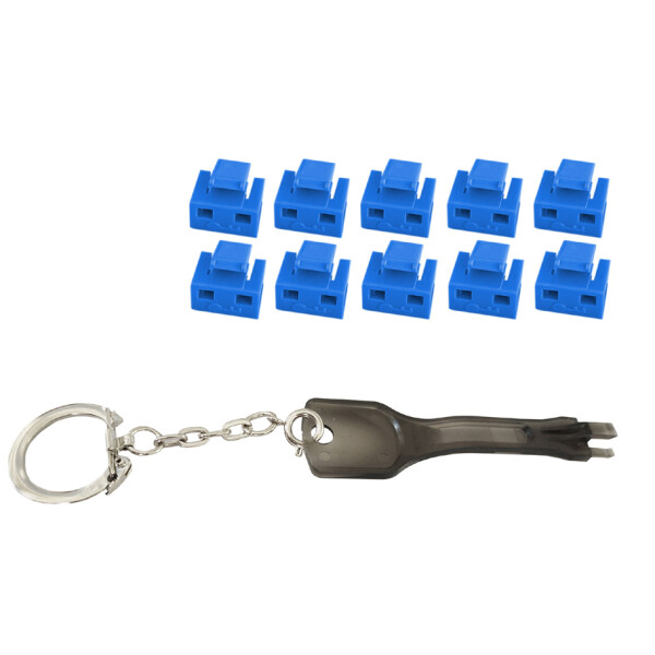shiverpeaks RJ45-Port Blocker mit Schlüssel, rot