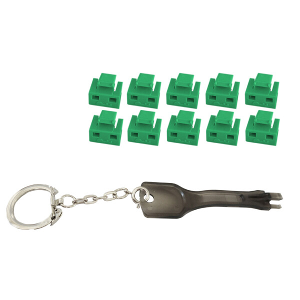 shiverpeaks RJ45-Port Blocker mit Schlüssel, rot