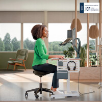 LEITZ Ergo Sitzhocker mit Rollen und Komfortsitz, schwarz