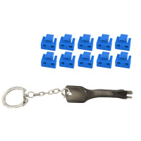 shiverpeaks RJ45-Port Blocker mit Schlüssel, blau