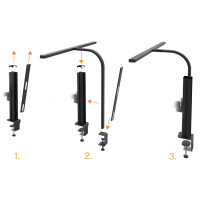 UNiLUX LED-Tischleuchte STRATA LUMINO SCREEN + Monitorarm