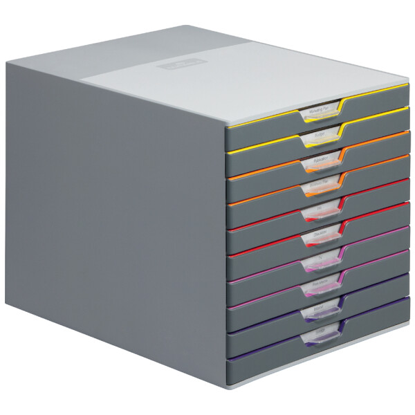 DURABLE Schubladenbox VARICOLOR 10, mit 10 Schubladen