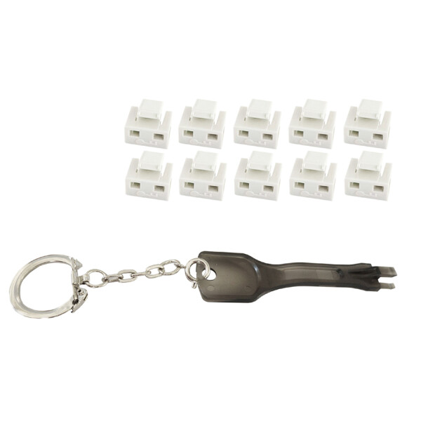 shiverpeaks RJ45-Port Blocker mit Schlüssel, orange