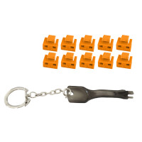 shiverpeaks RJ45-Port Blocker mit Schlüssel, orange