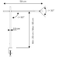 UNiLUX LED-Tischleuchte ELITE LUMINO, Klemmfuß,...