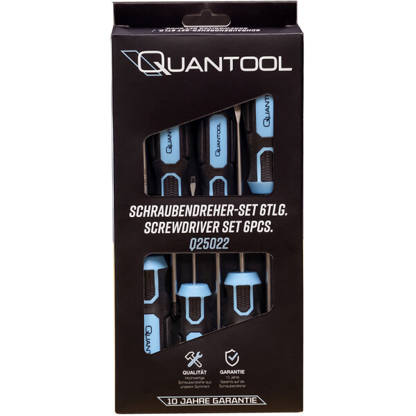 QUANTOOL Schraubendreher-Satz, 6-teilig, schwarz blau