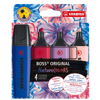 STABILO Textmarker BOSS ORIGINAL NatureCOLORS, 4er Etui