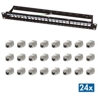 LogiLink 19" Modular Keystone Patch Panel EconLine,...