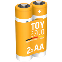 ANSMANN Toy NiMH Akku, Mignon AA, 2.700 mAh, 2er Blister