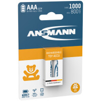 ANSMANN Toy NiMH Akku, Micro AAA, 1.000 mAh, 2er Blister