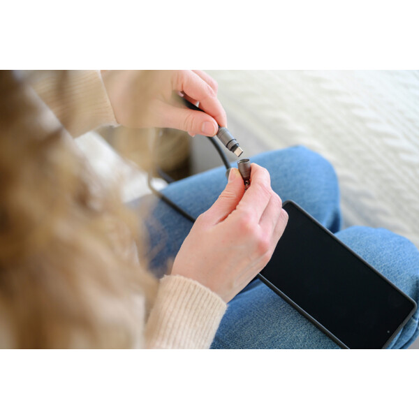 ANSMANN Smartphone Lanyard Kabel, USB-C - USB-C, rose