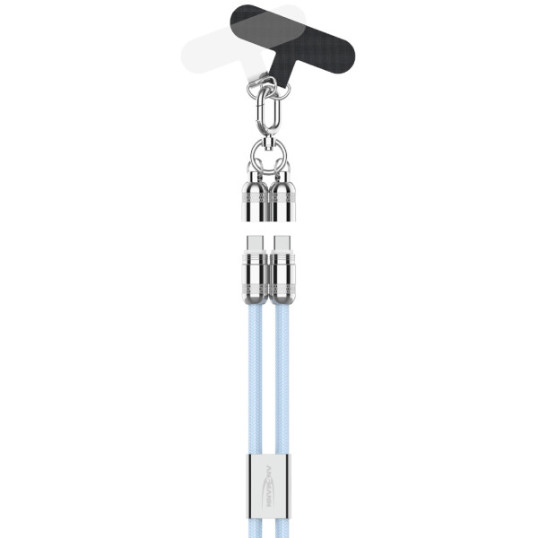 ANSMANN Smartphone Lanyard Kabel, USB-C - USB-C, rose