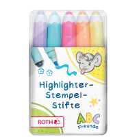 ROTH Textmarker-Stempelstift "ABC-Freunde",...