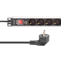 DIGITUS 19" Steckdosenleiste, Aluminiumprofil, 8-fach